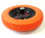 14" Flat Free Wheel Barrow Wheelbarrow Tire Solid Foam 5/8 Axle For Cart Wagon 